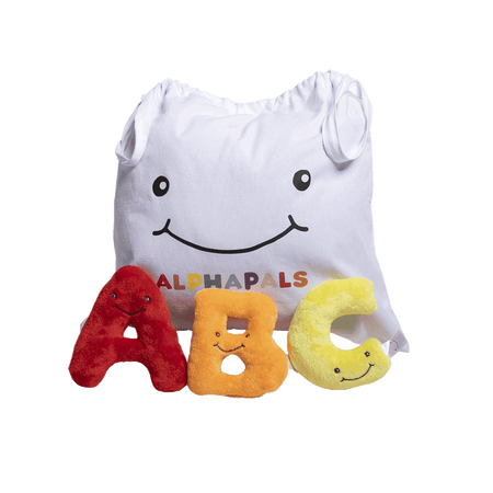 Alphapals® 5 Inch Plush Letter Set with Drawstring Bag