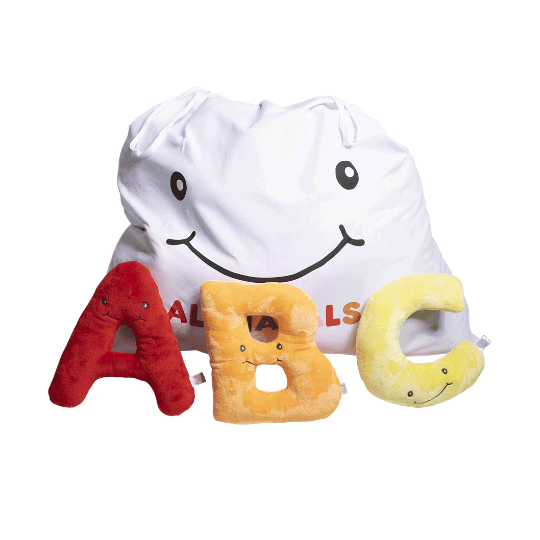 Alphapals® 11 Inch Plush Letter Set with Drawstring Bag