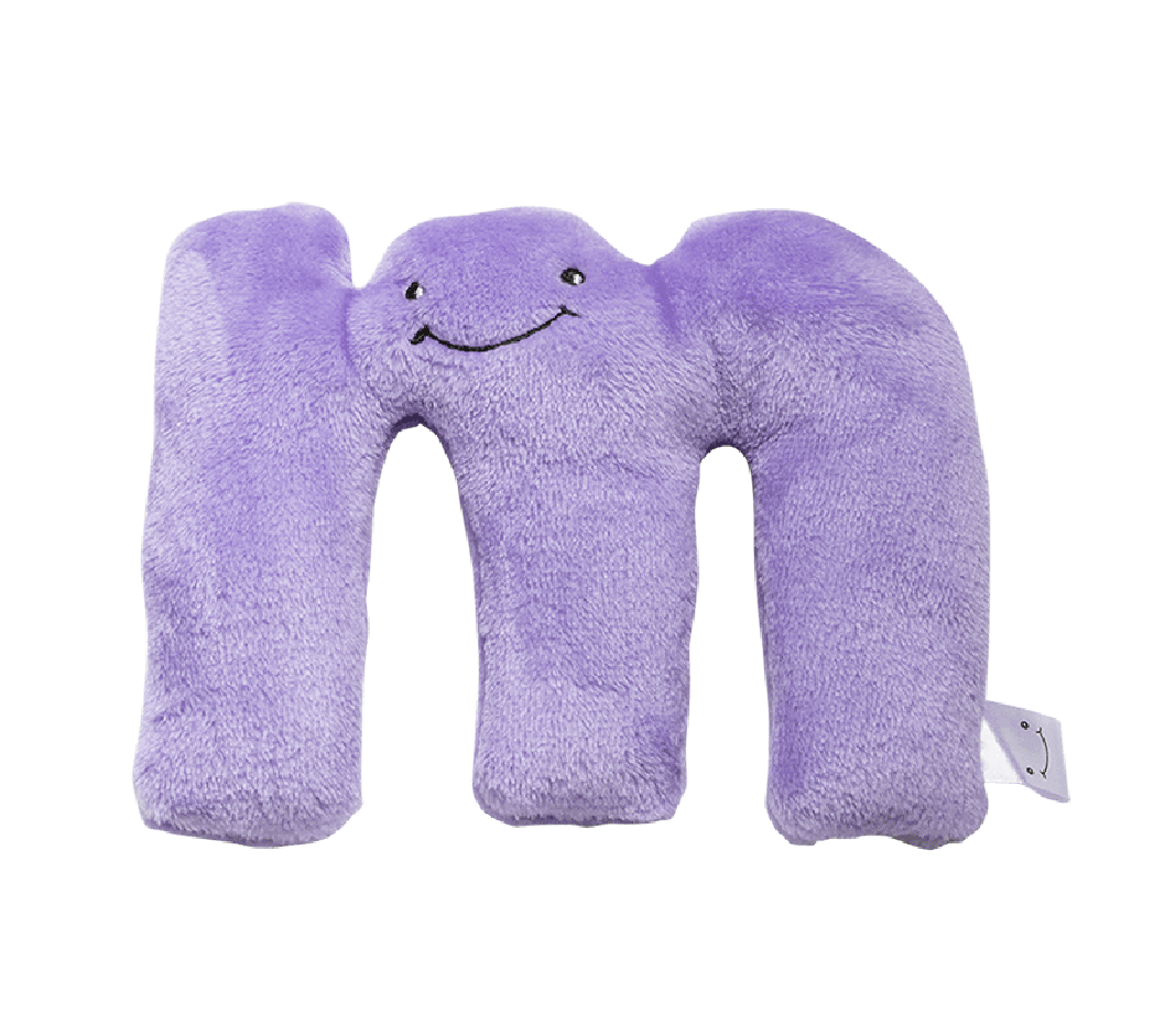 Alphapals® 6 Inch Large Lowercase Plush Letter m